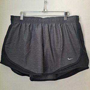 Nike Dri Fit charcoal grey and black running shorts